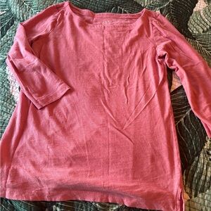 LOFT 3/4 Sleeve Pink Tee